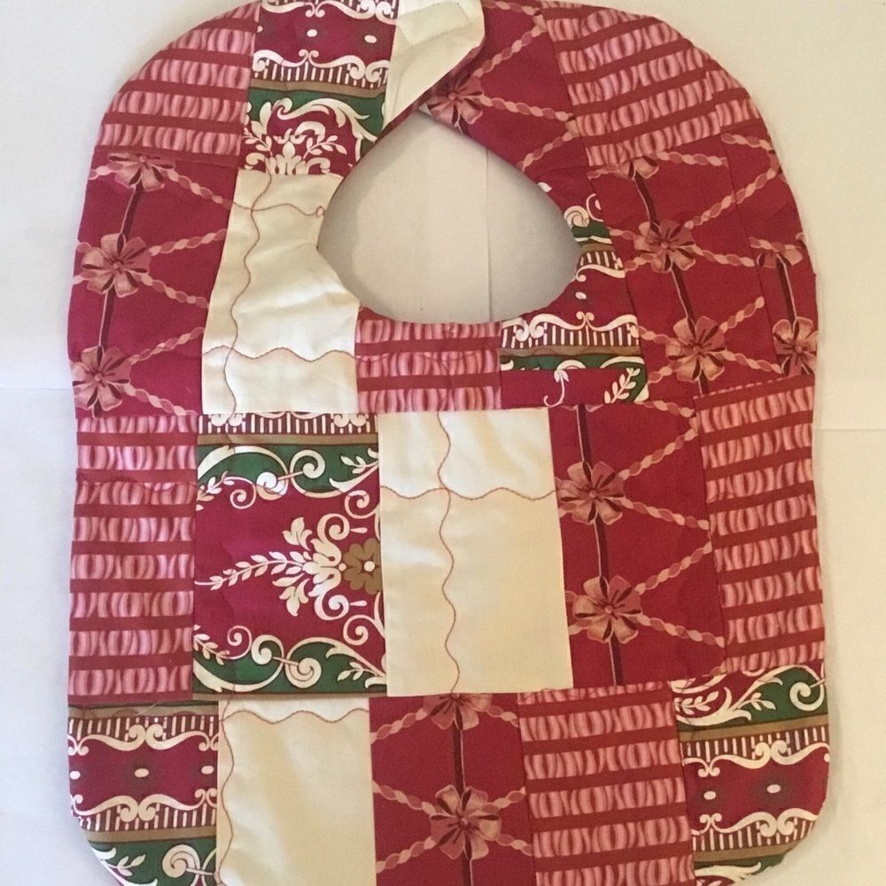 3/$25 or $12 ea. NWT Handmade Quilted Reversible Baby Bib.